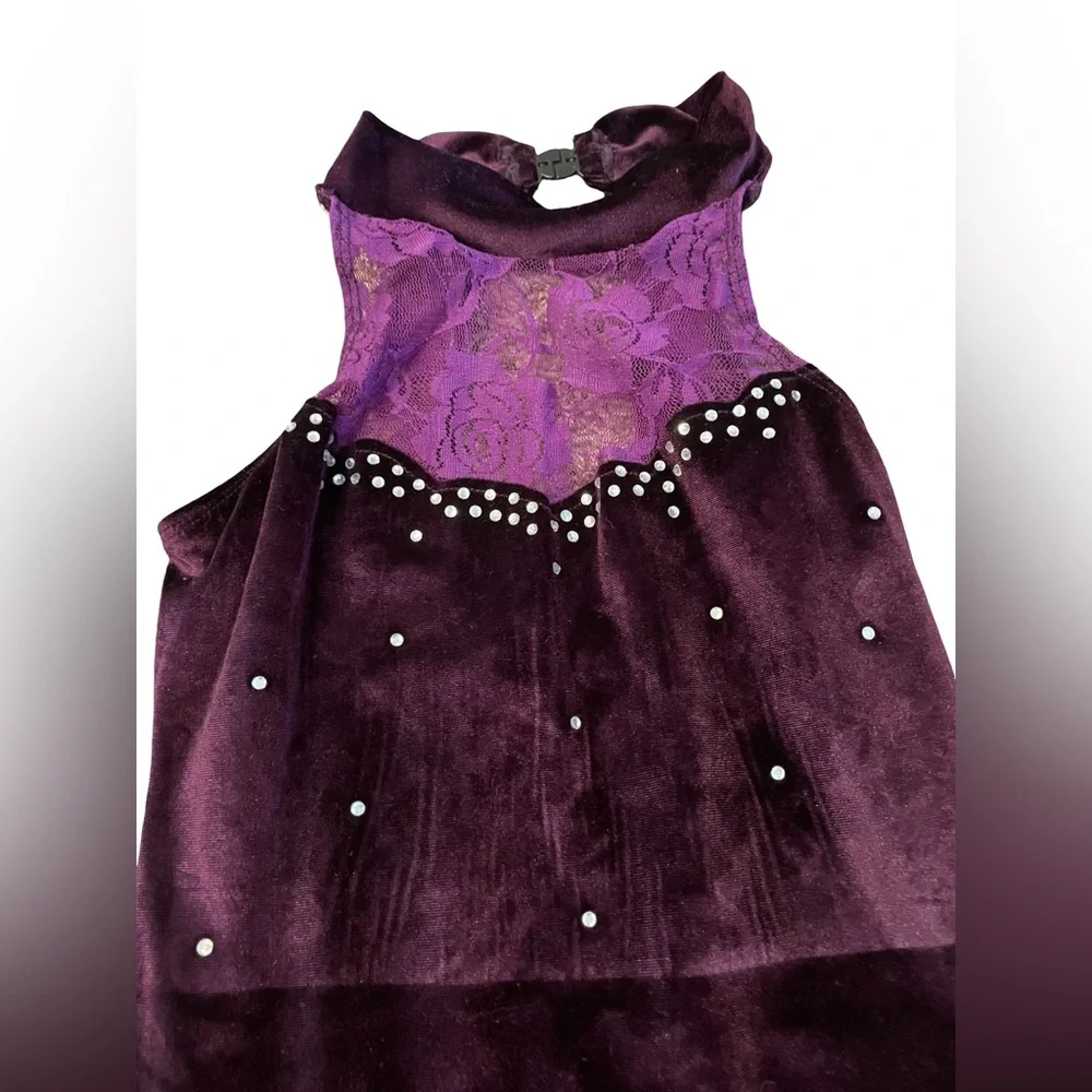 Charming Kids Dance Costume in Deep Purple